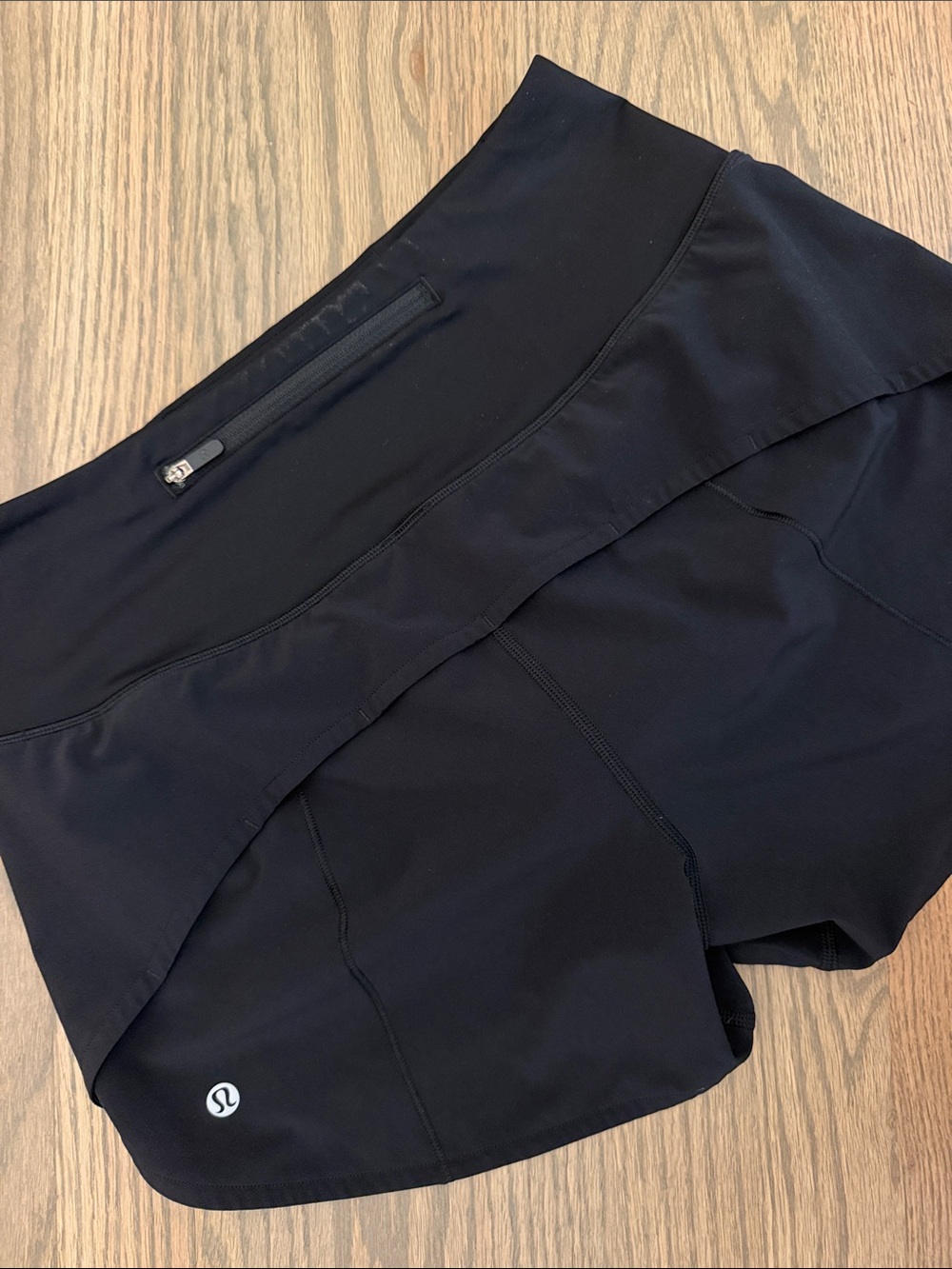 Like New- Lululemon Speed Up High Rise 4”  Black Shorts Sz 6